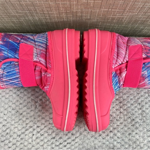 The Children’s Place Kids Pink and Multicolor Winter Boots Sz 2 - Picture 7 of 11